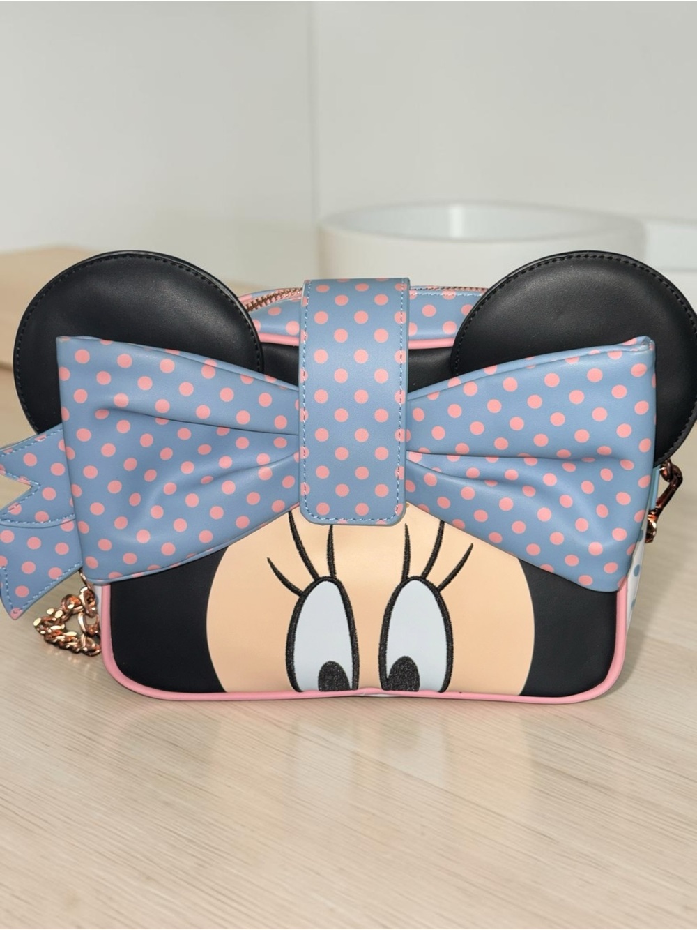 Loungefly Polka Dot Bow Minnie Mouse Crossbody Bag